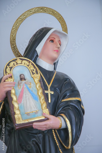 Canvas Print Saint Faustina Divine Mercy catholic religious statue