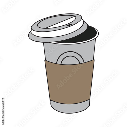 Coffee Cup Icon Illustration Vector Graphic