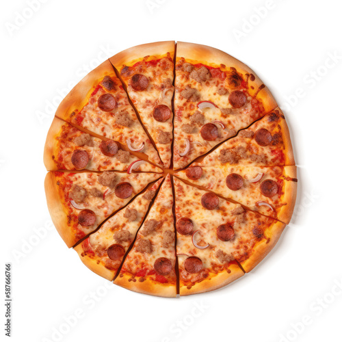 Nice Composition Photography of Pizza on a Transparent Background - Generative AI