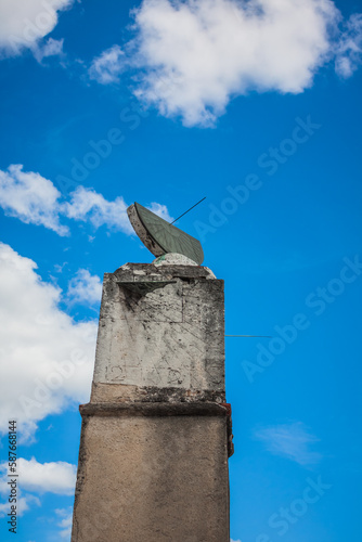 SANTO DOMINGO, DOMINICAN REPUBLIC - 28 NOVEMBER 2021: Reloj del Sol, one of the last still existing Sundials in the world. January 29, 2016 Santo Domingo, Dominican Republic. photo