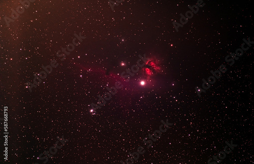 M43 Orions Nebula, a stack of nearly 200 photos captured with a full spectrum camera