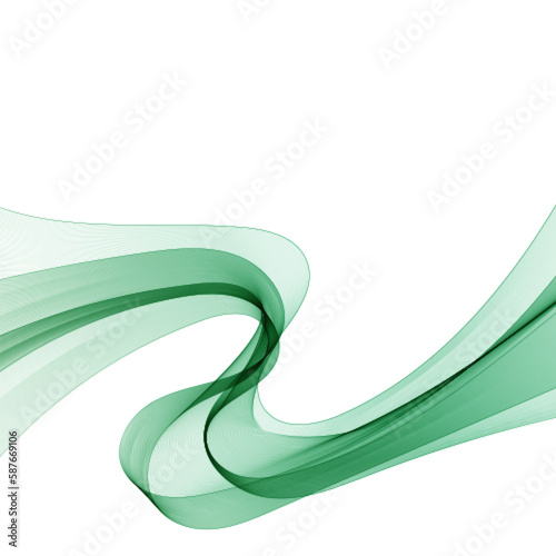 green wave. abstract illustration vector graphics. eps 10
