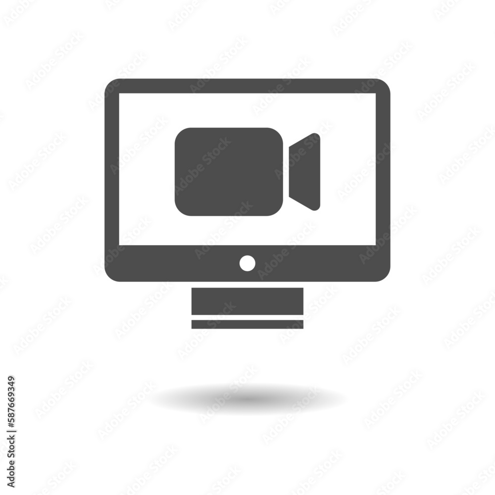  Video conference vector icon
