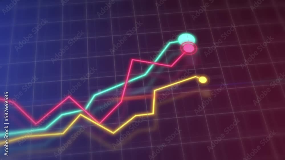Growing Line Chart Infographics. Company Growth Profits Success Data. Business Development Concept. 4K Growing Line Chart Infographics. Company Growth Profits Success Data. Business Development Concept. 4K