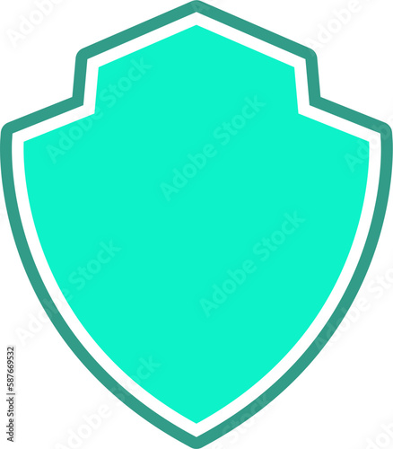 Badge Police Icon Fill with Outlines