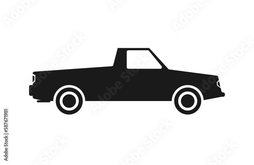 The usual icon of a two-seater pickup	