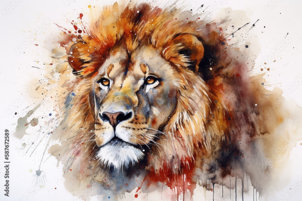 portrait of a lion