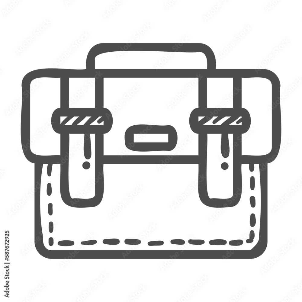 briefcase handdrawn icon briefcase handdrawn icon