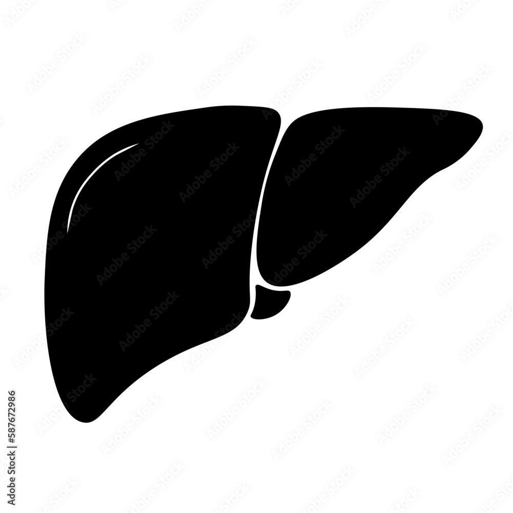 Liver icon in trendy flat style. Symbol for your web site design, logo, app, UI Liver icon in trendy flat style. Symbol for your web site design, logo, app, UI