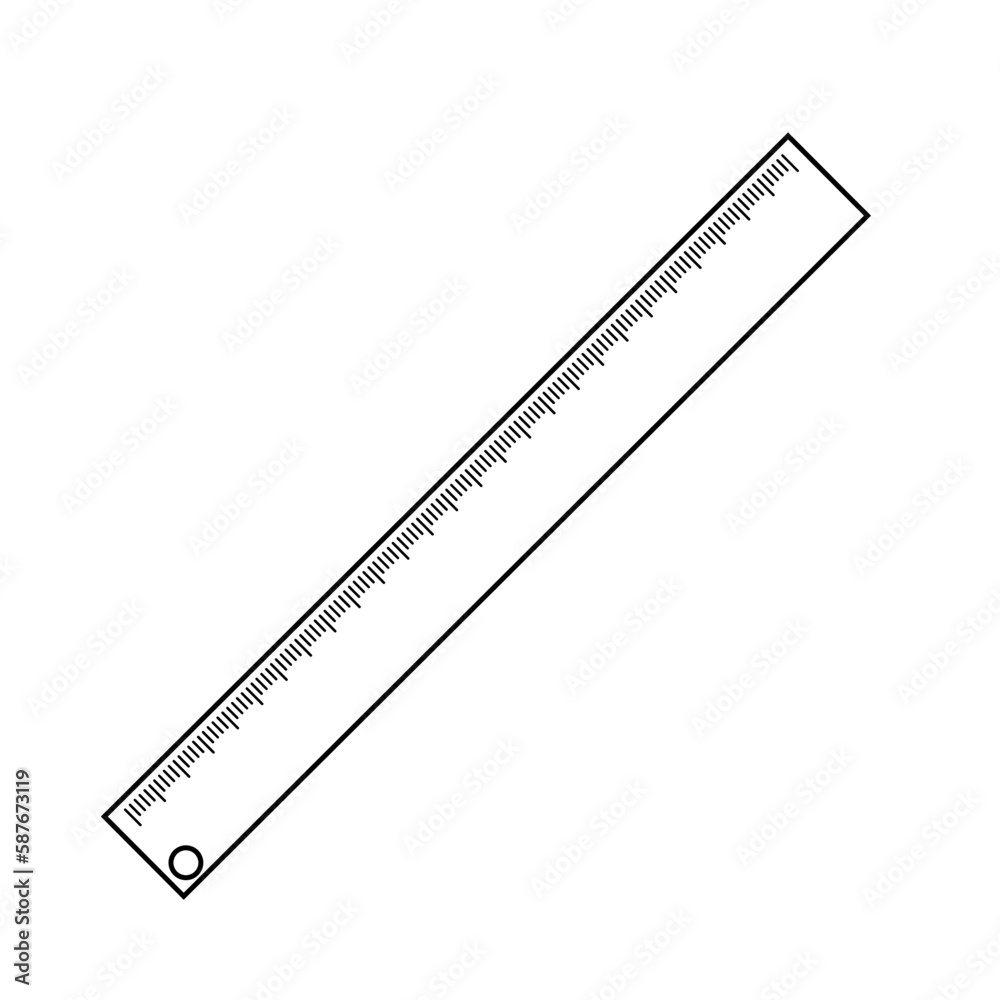 Ruler tool flat icon vector illustration Ruler tool flat icon vector illustration