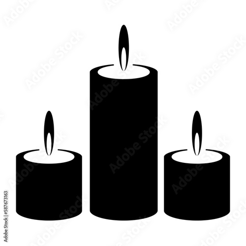 Simple illustration of candle icon Concept for Halloween day