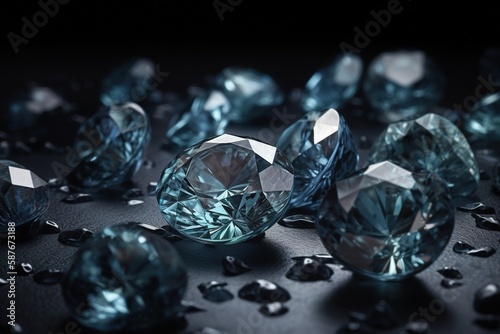shiny diamonds background  generative ai