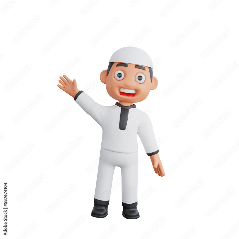 3D Character Design of a Muslim Man