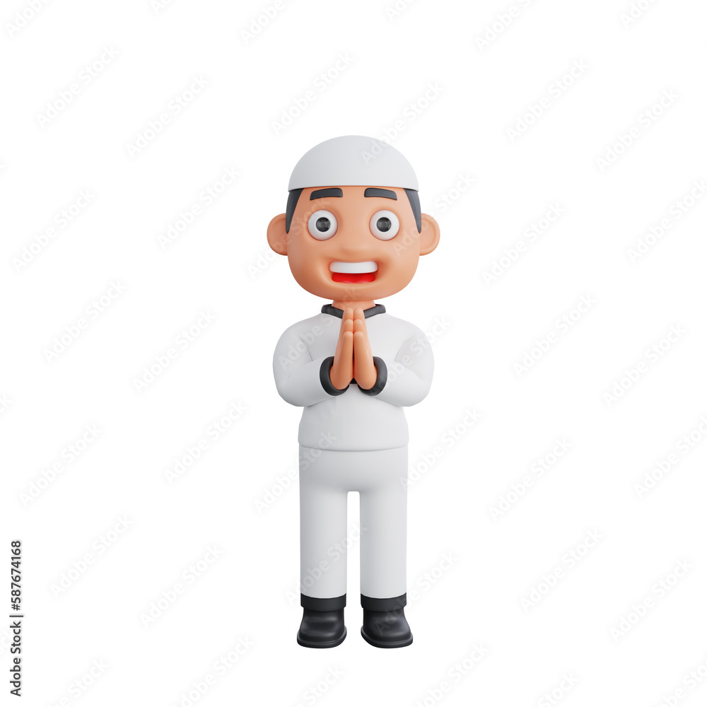 3D Character Design of a Muslim Man 3D Character Design of a Muslim Man