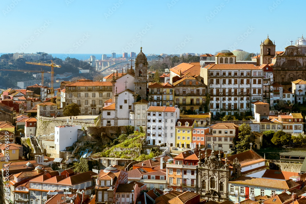 Skyline of Porto city, Portugal. High quality photo