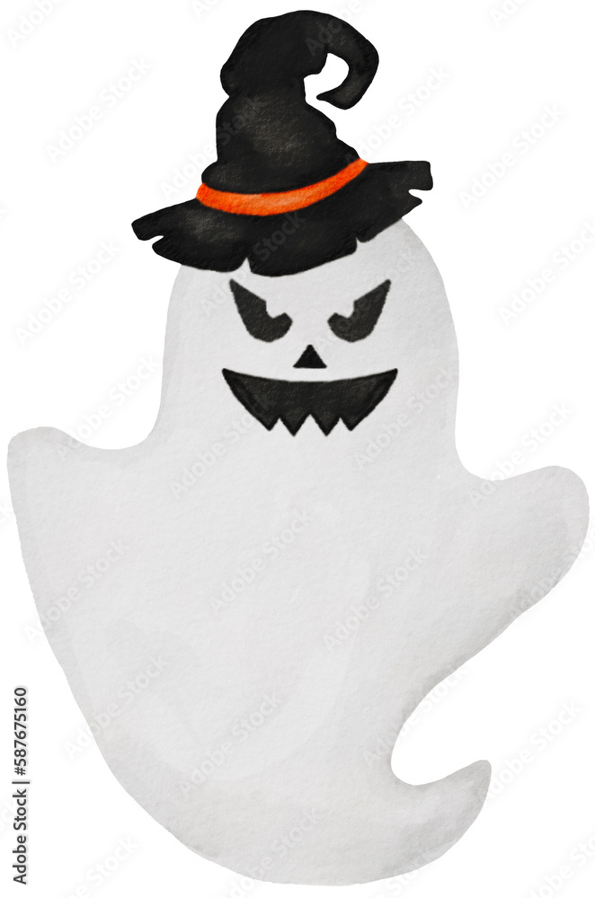 Ghost Halloween watercolor png