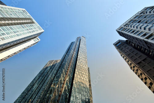 Photography Low angle view of skyscraper in Kuala Lumpur