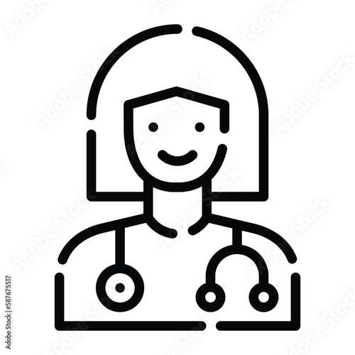 Female nurse is a woman who give medical service for people