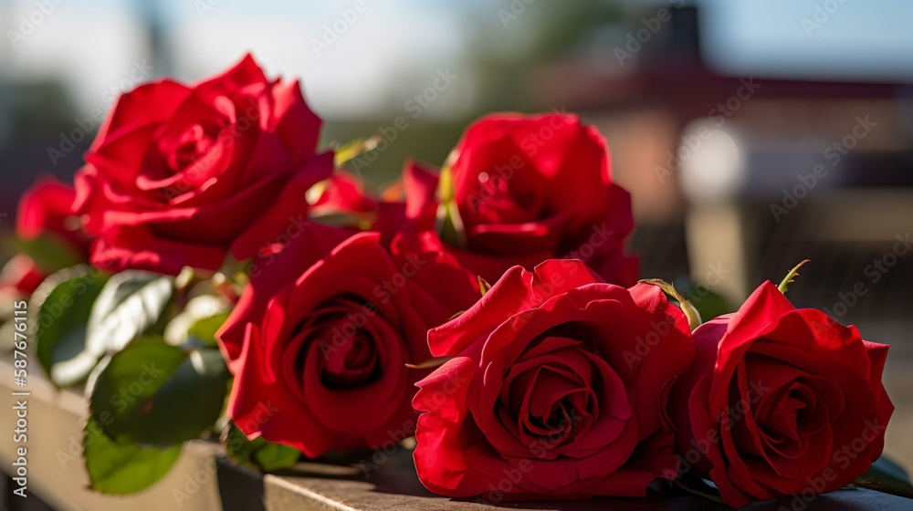 Fototapeta premium A Sea of Red Roses