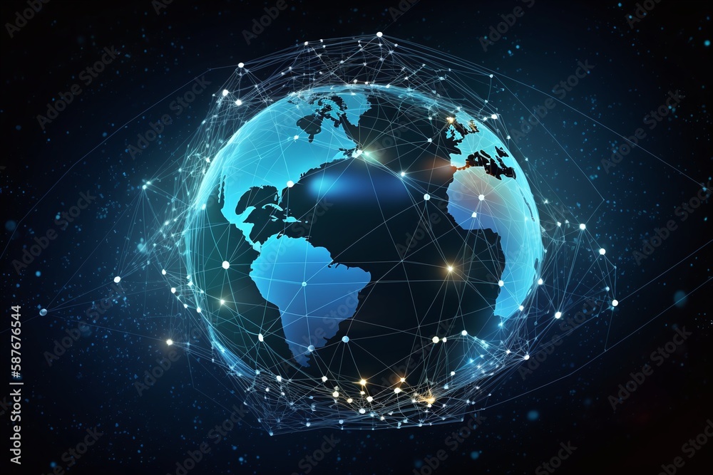 Earth Network with a Global Data Analysis Representation Generated by AI Earth Network with a Global Data Analysis Representation Generated by AI