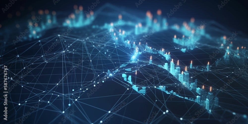 Earth Network with a Global Data Analysis Representation Generated by AI Earth Network with a Global Data Analysis Representation Generated by AI
