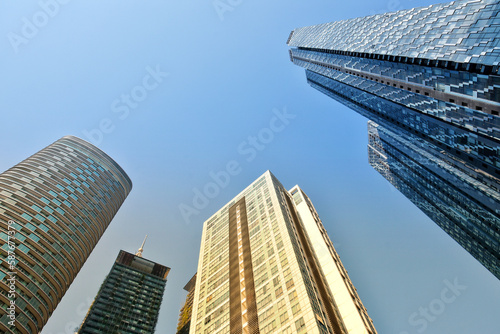 Photography Low angle view of skyscrapers in Kuala Lumpur