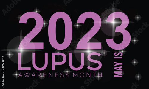 Lupus Awareness Month observed in May. banner design template Vector illustration.
