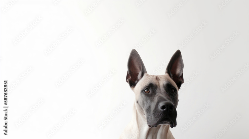 animal on the white Background dog generative ai