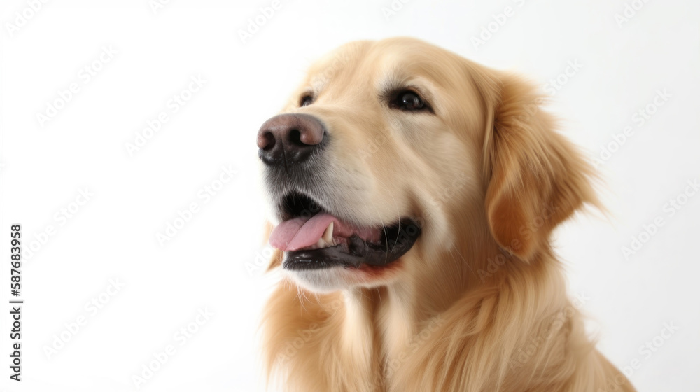 animal on the white Background dog Golden retriever generative ai animal on the white Background dog Golden retriever generative ai