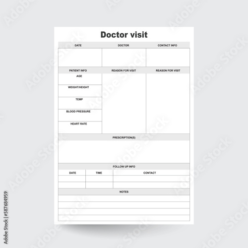 Doctor Visits Tracker,Doctor Tracker,Doctor Planner,Medical Appointment Record,Medical Tracker,Health Wellness Insert,doctor planner,health wellness,doctor visit chart,doctor visit planner