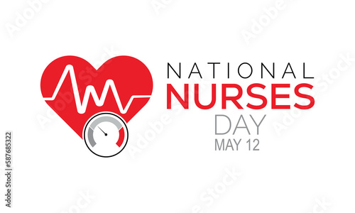 National Nurses day is observed every yerar in May. banner design template Vector illustration background. photo