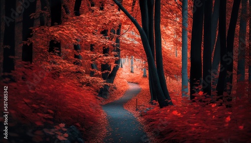 Beautiful orange forest © dilli