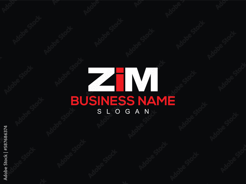 Minimalist ZIM Clothing Logo, Initial ZI zim Business Letter Logo For Your Shop - obrazy, fototapety, plakaty 