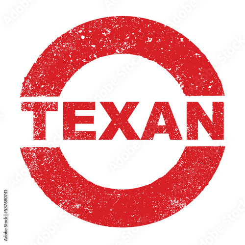 Rubber Ink Stamp With The Text TEXAN