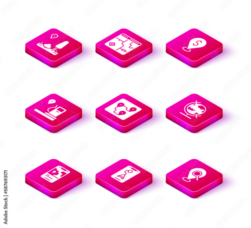Set City map navigation, Location and gas station, Route location, Search, Earth globe, Cash and Infographic of city icon. Vector Set City map navigation, Location and gas station, Route location, Search, Earth globe, Cash and Infographic of city icon. Vector