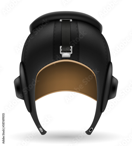 retro style pilot helmet vector illustration