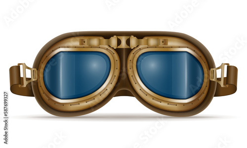 retro style pilot glasses vector illustration