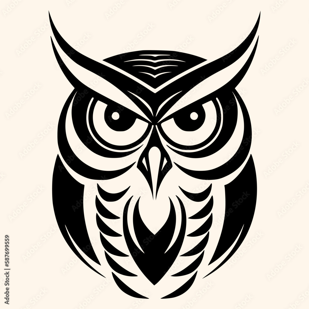 Owl vector for logo or icon,clip art, drawing Elegant minimalist style,abstract style Illustration Owl vector for logo or icon,clip art, drawing Elegant minimalist style,abstract style Illustration