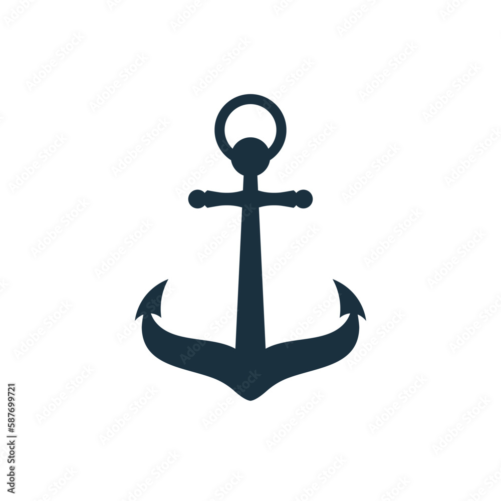 Anchor vector icon on white background Anchor vector icon on white background