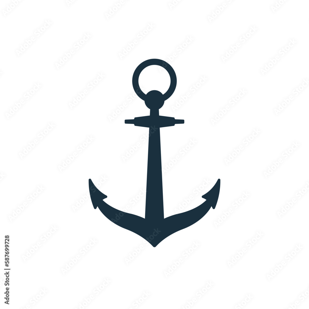 Anchor vector icon on white background Anchor vector icon on white background