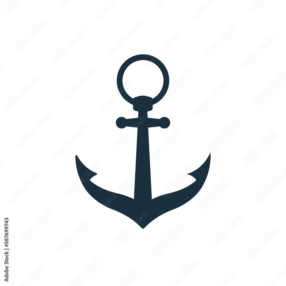 Anchor vector icon on white background Anchor vector icon on white background