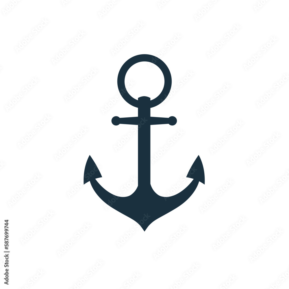 Anchor vector icon on white background Anchor vector icon on white background