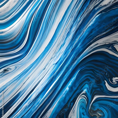 liquid abstract blue background with water texture.created using generative AI 