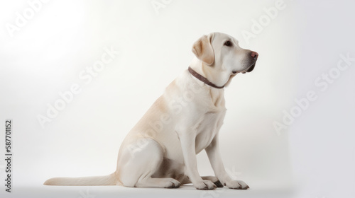 animal on the white Background dog Labrador Retriever generative ai