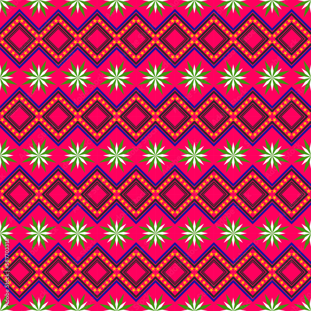 Seamless pattern material of on abstract flower. . Seamless pattern material of on abstract flower. .
