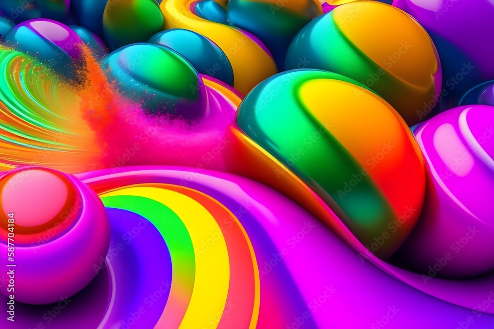Graphic representation of Happy Holi Festival of Colors Illustration. Generative AI. Graphic representation of Happy Holi Festival of Colors Illustration. Generative AI.