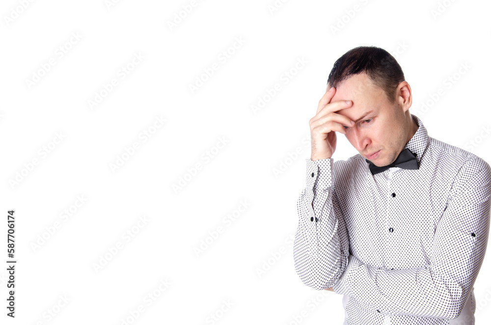 Attractive man posing in the studio.