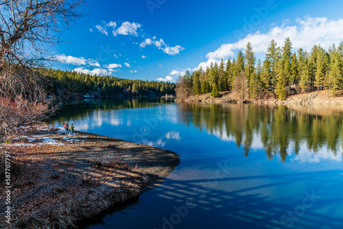 Spokane River at the Mouth of Deep Creek in Riverside State Park