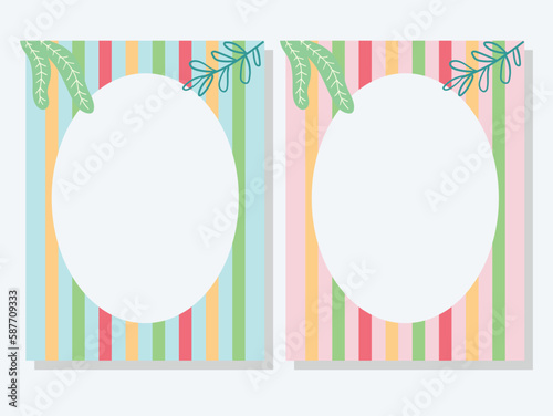 Baby shower card for boy and girl. Arrival card with place for your text.