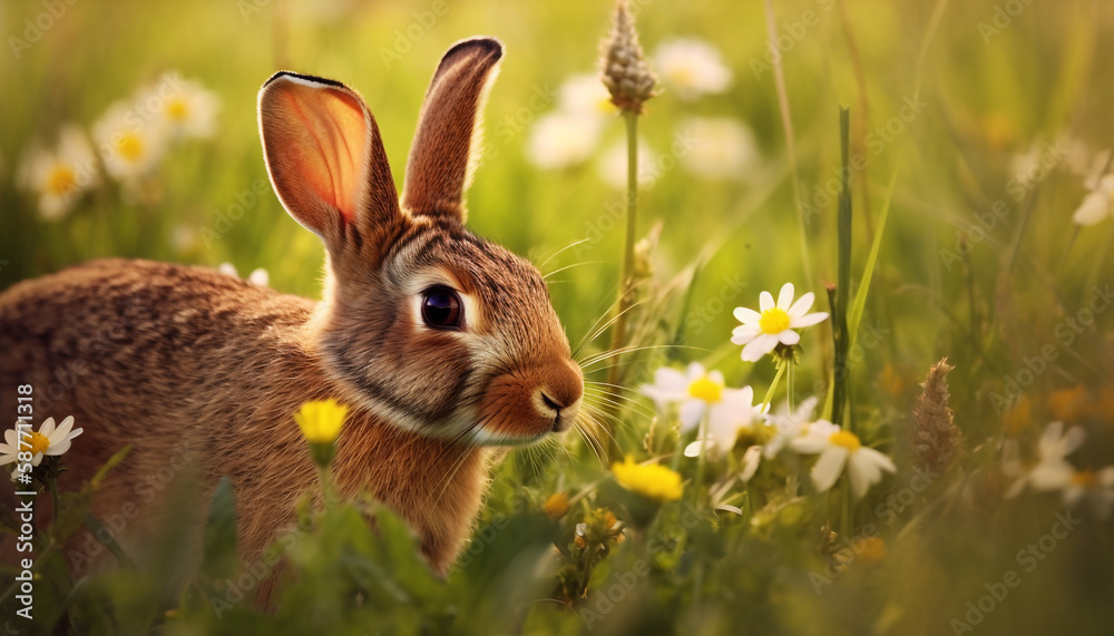 Obraz premium rabbit in the grass